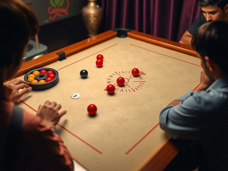 कैरम पूल गेम इंटरफेस