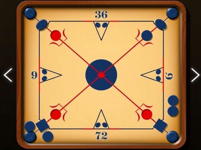 Professional Carrom Pool player executing a perfect shot