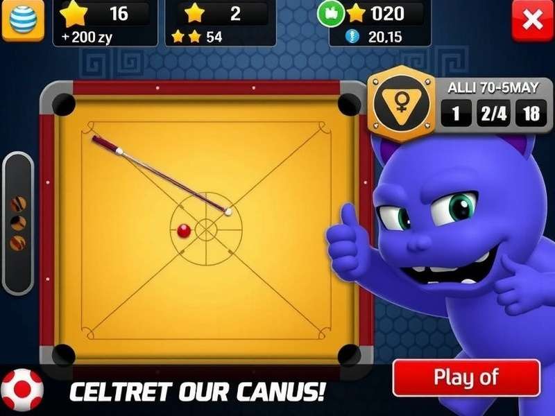 Carrom board game with pieces and striker close-up