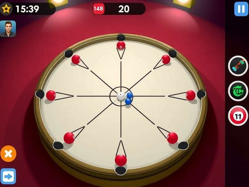 Carrom Board Game on PC Screen