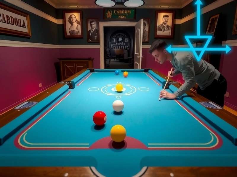 Expert executing a perfect carrom pool shot with precise finger positioning