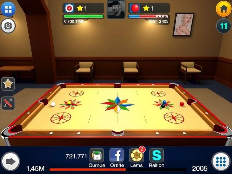 Advanced Carrom Pool strategy diagram showing shot angles and positioning