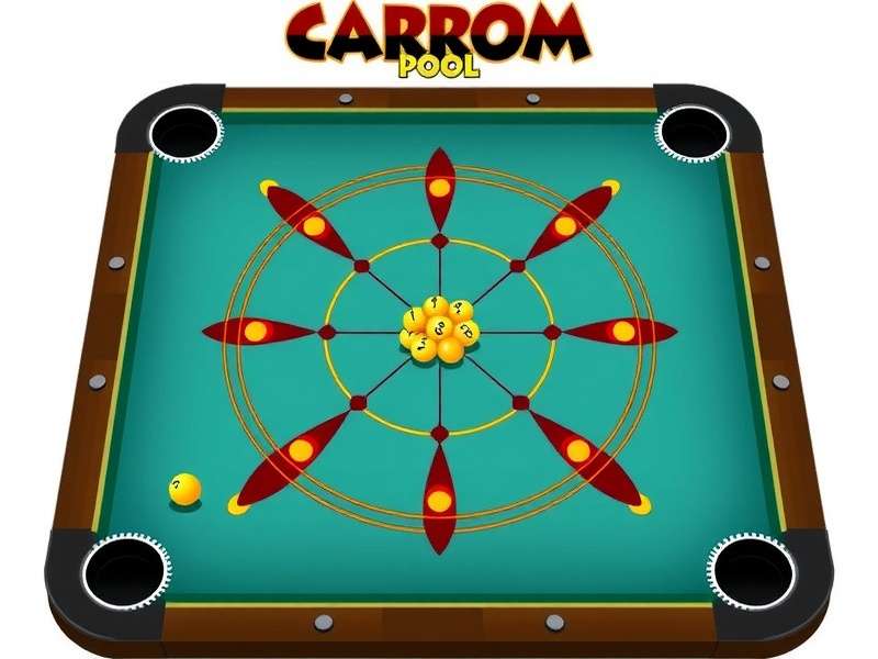 Carrom Pool: Disc Game gameplay screenshot showing discs and striker on wooden board