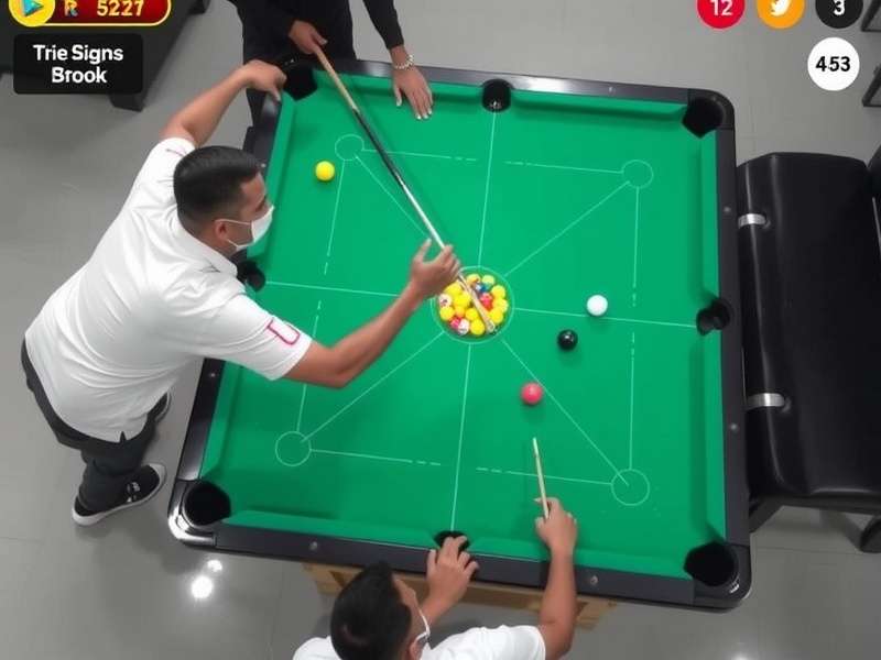 Carrom Pool trick shots compilation showing multiple disc trajectories and board angles
