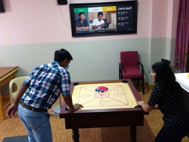 Carrom Pool trick shot angle diagram showing deflection paths – Sinhala style