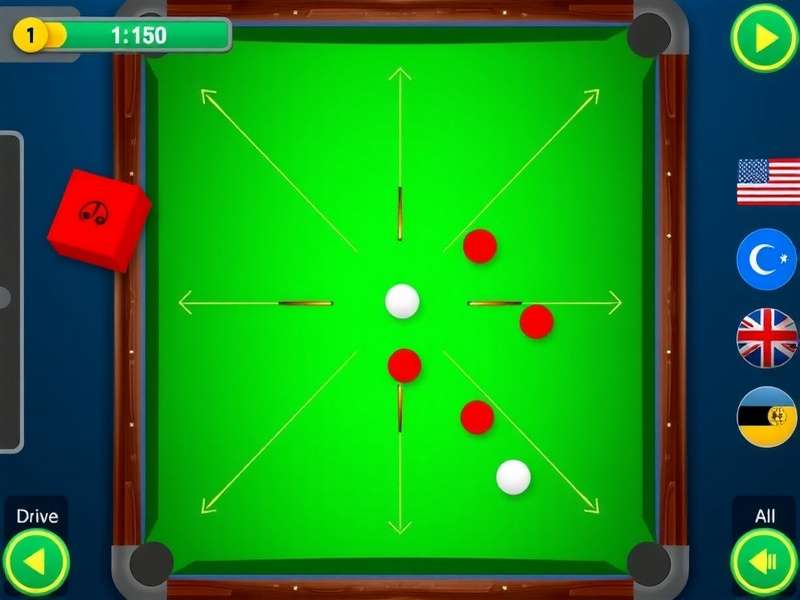Carrom Pool Disc Game Aim Hack strategy board showing angle calculation and shot planning