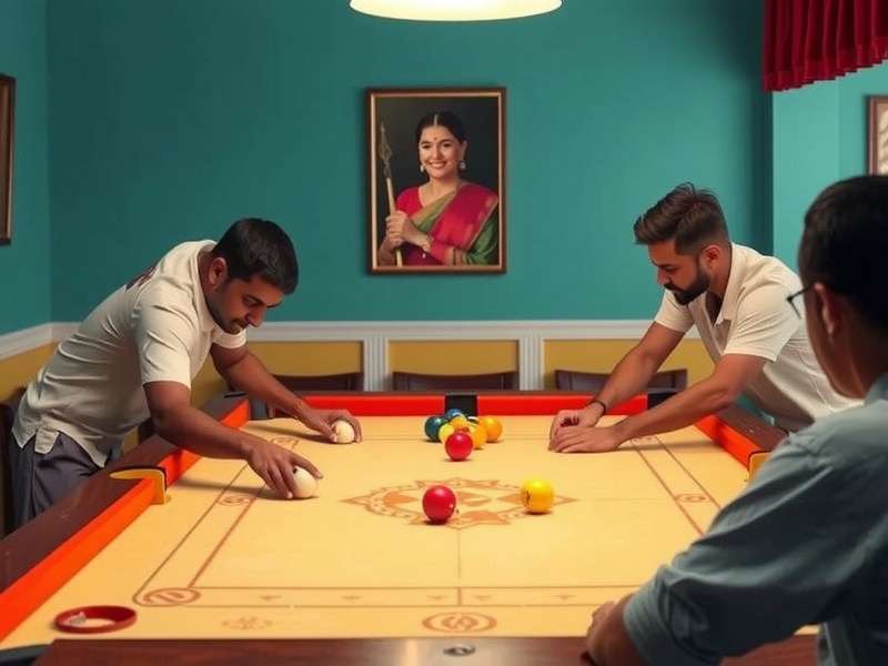 Carrom Pool Trick Shots Real Life – Zig-Zag path diagram showing disc trajectory and wall bounces